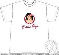 Cover image for Bettie Page T-Shirt (Hawaiian Bettie in heart circle) (M)