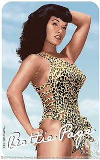 Cover image for Bettie Page Sticker #3 (Leopard Bettie)