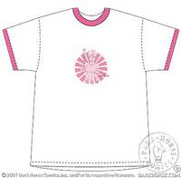 Cover image for Bombshell T-Shirt (Bombshell w/kanji White Adult Ringer Tee w/Pink) (M)