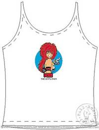 Cover image for Dirty Pair T-Shirt (Kei w/logo White Adult Spaghetti-Strap Tank) (S)