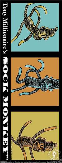 Cover image for Sock Monkey Sticker #1 (Sock Monkey 3-Panel)