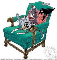 Cover image for Sock Monkey sticker #4 (Sock Monkey in chair)