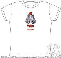 Cover image for Sock Monkey T-Shirt (White Babydoll) (S)