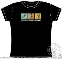 Cover image for Sock Monkey T-Shirt (Black Babydoll) (S)