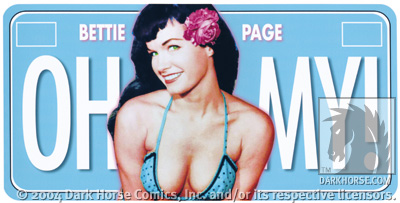 Cover for Dark Horse License Plates: Bettie Page - Oh My! (10-111)