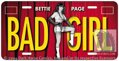 Cover for Dark Horse License Plates: Bettie Page - Bad Girl (10-113)