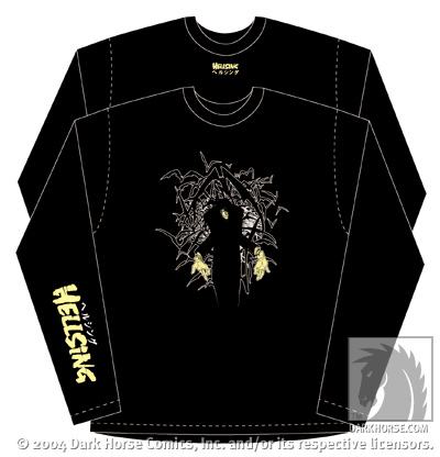 Cover for Hellsing T-shirt: Bats/Black/Long Sleeve Tee/Adult (XXL) (10-268)