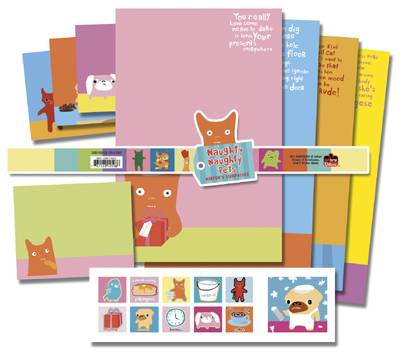 Cover for DHorse Deluxe Stationery Set: Naughty Naughty Pets Stationery Set #2 (10-598)
