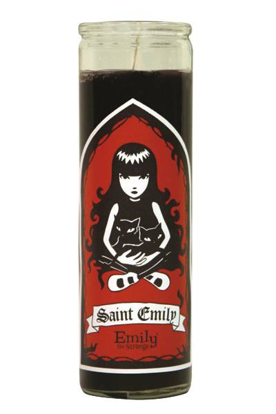 Cover for Emily the Strange Candle: St. Emily (black) (10-979)