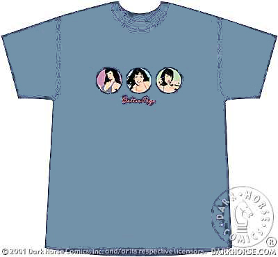 Cover for Bettie Page T-Shirt (Bettie x 3 Blue) (M) (11-466)