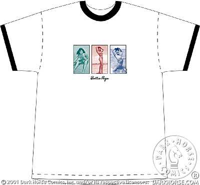 Cover for Bettie Page T-Shirt (Bettie x 3 Ringer) (XXL) (11-496)