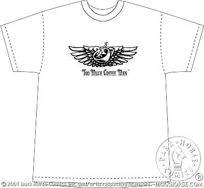 Cover for Too Much Coffee Man Tee (Coffee Cup with Wings) (XXL) (11-598)