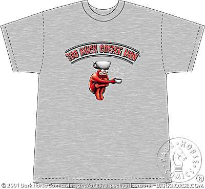 Cover for Too Much Coffee Man Tee (Too Much Coffee Man and Logo) (XXL) (11-608)