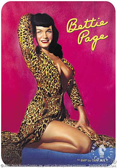 Cover for Bettie Page Sticker #5 (Leopard print) (11-628)