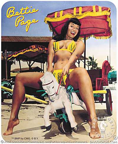Cover for Bettie Page Sticker #7 (Betty on a Pony) (11-633)