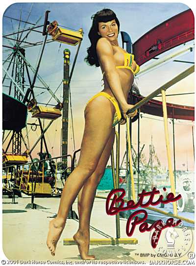 Cover for Bettie Page Sticker #8 (Betty in Yellow Bikini) (11-636)