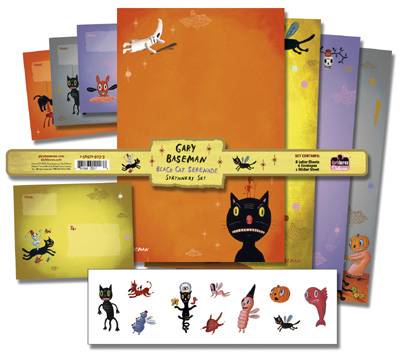 Cover for DHorse Deluxe Stationery Exotique: Gary Baseman Black Cat Serenade (12-217)