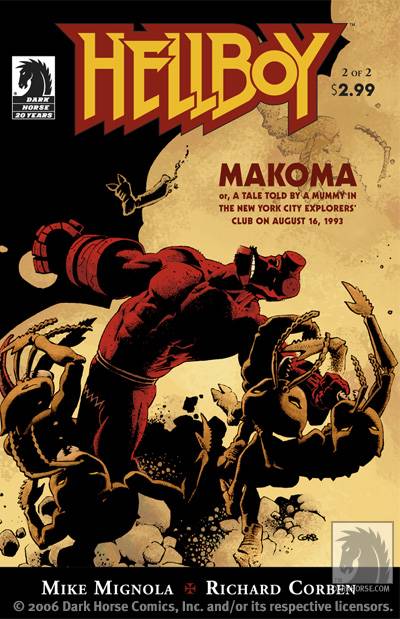 Cover for Hellboy: Makoma, or, A Tale Told by a Mummy in the New York City Explorers' Club on August 16, 1993 #2 (of 2) (12-468)