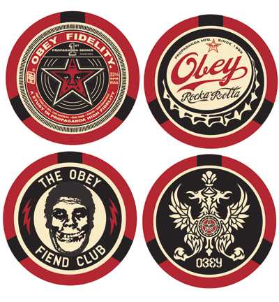 Cover for Shepard Fairey "Obey" Coaster Set (12-720)
