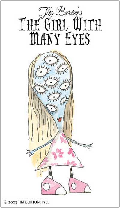 Cover for Tim Burton Sticker: Girl with Many Eyes (12-832)