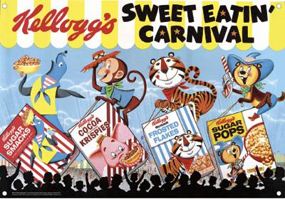 Cover for Kellogg's: Sweet Eatin' Carnival Tin Sign (12-956)