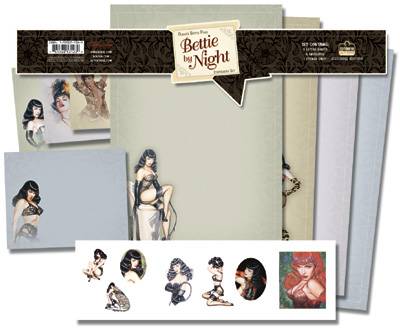 Cover for DHorse Deluxe Stationery Exotique: Olivia/Bettie Page #2 Bettie By Night (13-123)