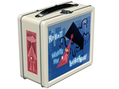 Cover for Amanda Visell "A Robot Wants My Lunch Box" Lunch Box (14-148)