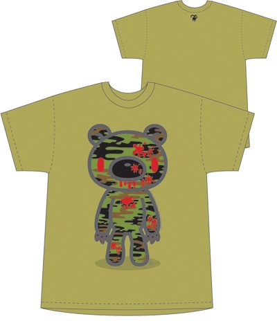 Cover for Gloomy Bear Men's T-shirt: Camo (XXL) (14-173)