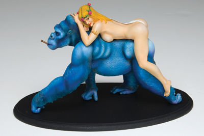 Cover for ReelArt Studios Frank Cho's Babe & Ape statue (14-327)