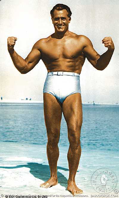 Cover for Charles Atlas sticker #4 (Charles Atlas in white trunks) (11-390)