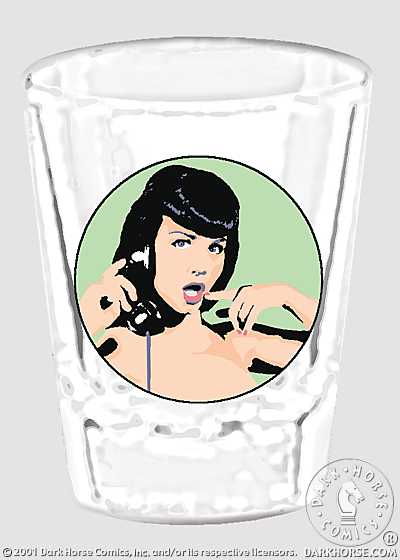 Cover for Bettie Page Shot Glass (green) (18-354)