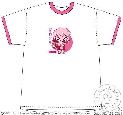 Cover for Bombshell T-Shirt (Mini Bombshell w/grenade Youth White Ringer Tee w/Pink) (M) (11-042)
