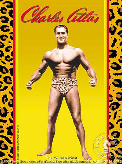 Cover for Charles Atlas Sticker #1 (Posing on Yellow) (11-383)