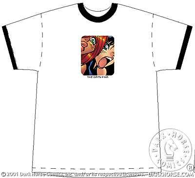 Cover for Dirty Pair T-Shirt (Kei and Yuri White Youth Ringer Tee) (S) (10-450)
