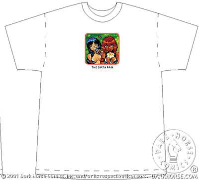 Cover for Dirty Pair T-Shirt (Kei and Yuri w/flower White Adult Tee) (XXL) (11-096)