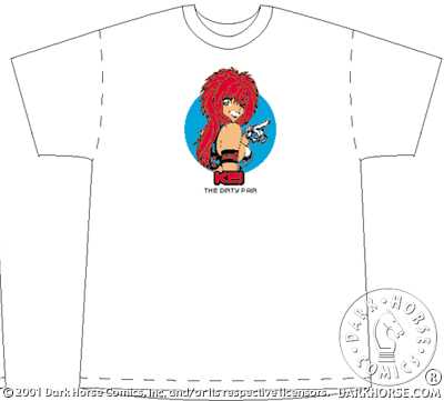 Cover for Dirty Pair T-Shirt (Kei w/logo White Adult Tee) (XL) (11-257)