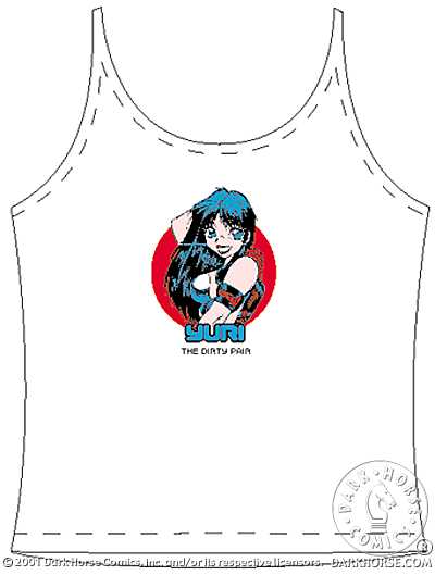 Cover for Dirty Pair T-Shirt (Yuri w/logo White Adult Spaghetti-Strap Tank) (M) (11-241)