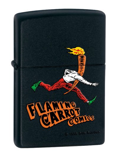 Cover for Flaming Carrot Zippo® Lighter #2 (Matte black finish) (18-008)