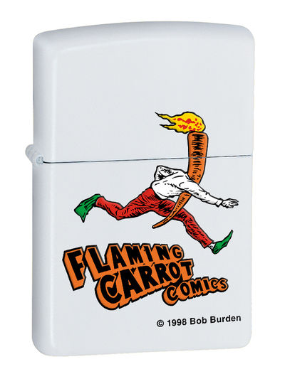 Cover for Flaming Carrot Zippo® Lighter #2 (Matte white finish) (18-169)