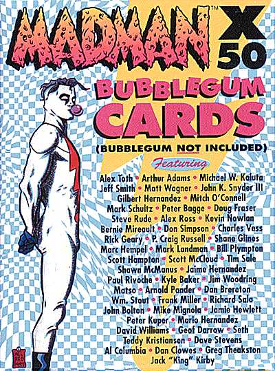 Cover for Madman X 50 Bubblegum Card Set - Uncut Sheet (34-319)