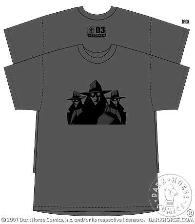 Cover for Nevermen T-Shirt (Nevermen x3 Plain Adult Charcoal Tee) (L) (11-157)
