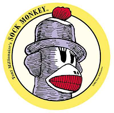 Cover for Sock Monkey Sticker #2 (Sock Monkey Head Shot) (11-363)