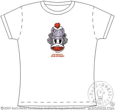 Cover for Sock Monkey T-Shirt (White Babydoll) (L) (11-048)