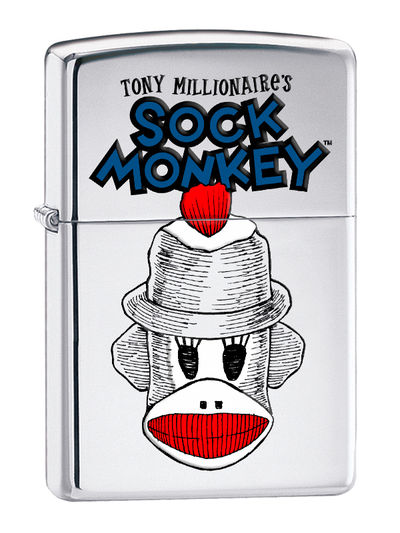 Cover for Tony Millionaire's Sock Monkey Zippo® Lighter (10-149)