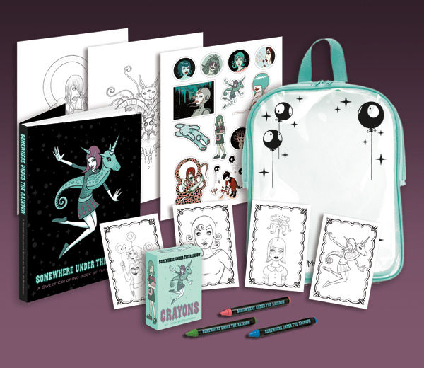 Cover for Tara McPherson's Somewhere Under the Rainbow Coloring Kit (15-186)