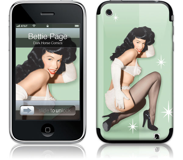 Cover for GelaSkins: Bettie Page Mint (iPhone) (16-927)