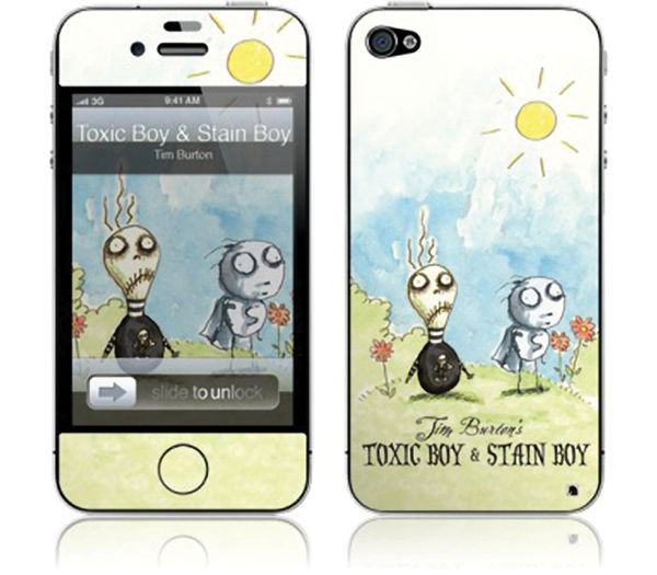 Cover for iPhone 4 GelaSkin: Tim Burton: Toxic Boy and Stain Boy (17-021)