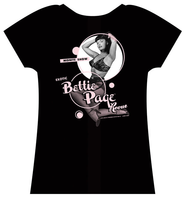 Cover for Retro-A-Go-Go Bettie Page Girlie Revue Women's T-Shirt (XL) (17-451)
