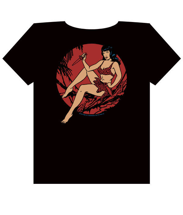 Cover for Bettie Page Jungle Night Men's T-shirt (XXL) (17-466)