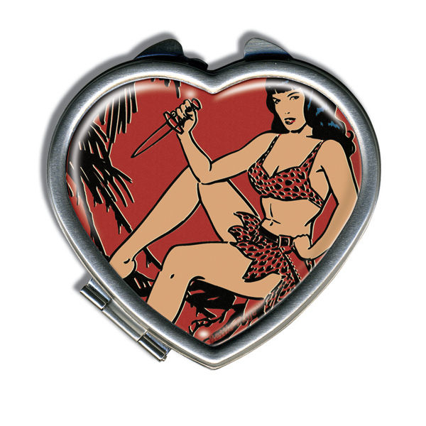 Cover for Retro-A-Go-Go Bettie Page Jungle Night Heart Compact (17-467)